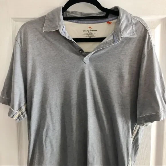 Men’s Tommy Bahama Island Modern Fit SS Polo Gray - Picture 3 of 6
